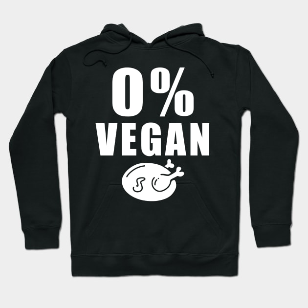 Funny Meat Eater BBQ Carnivore 0% Vegan Hoodie by Trippycollage